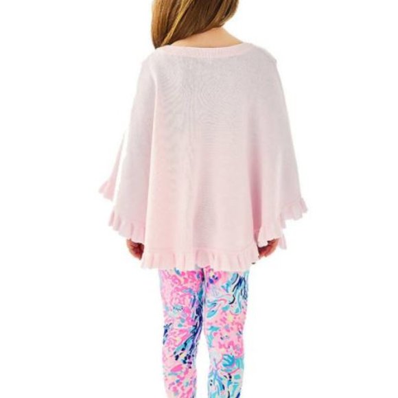 Lilly Pulitzer Girls Frosted Pink Hani Poncho size medium NWT - Picture 4 of 8